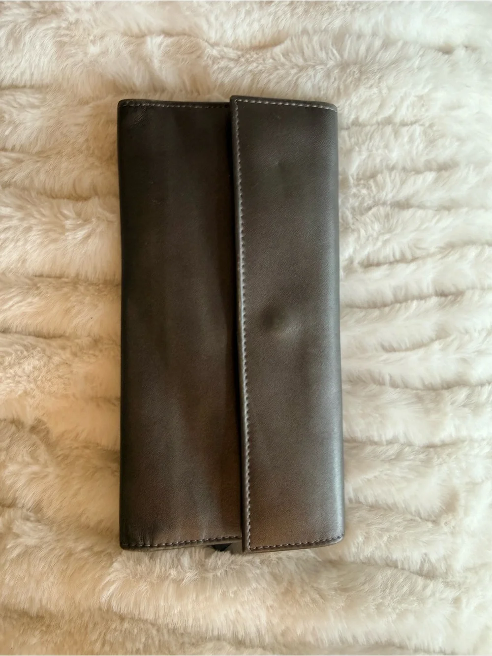 Tusk Leather Continental Wallet gray
